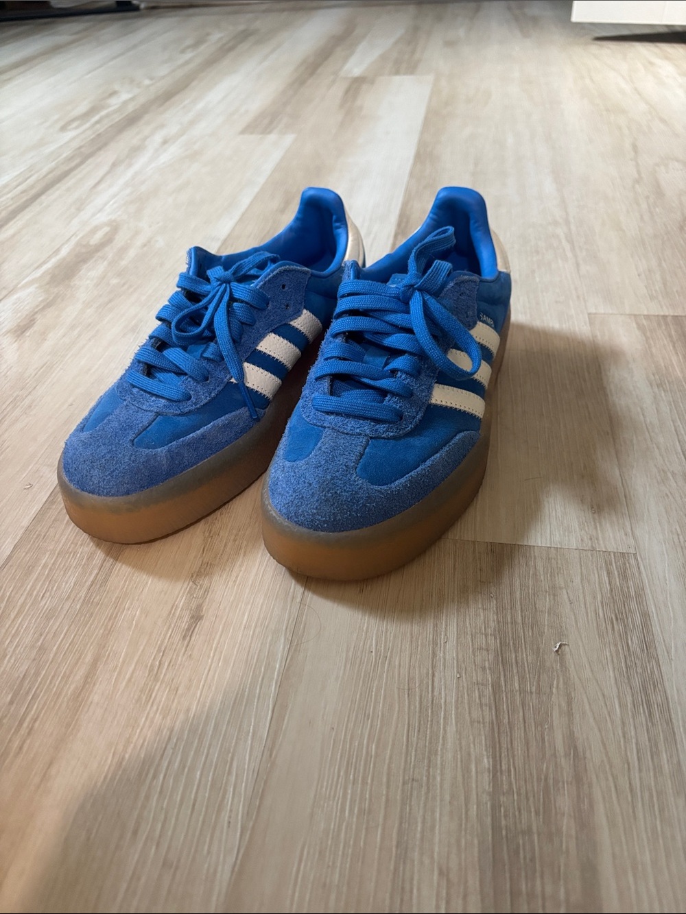 Adidas Sambas Blue Suede Women’s 7.5 worn only once